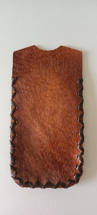 Custodia occhiali in cuoio, fatta a mano