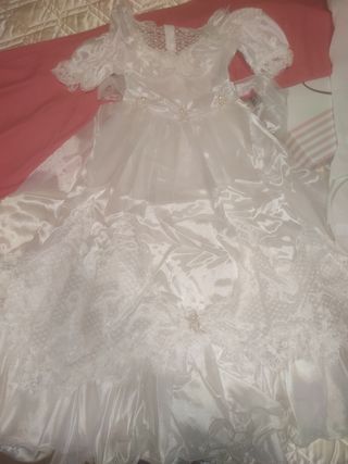 vestido de comunión+cancan