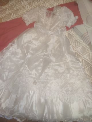vestido de comunión+cancan