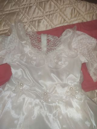 vestido de comunión+cancan