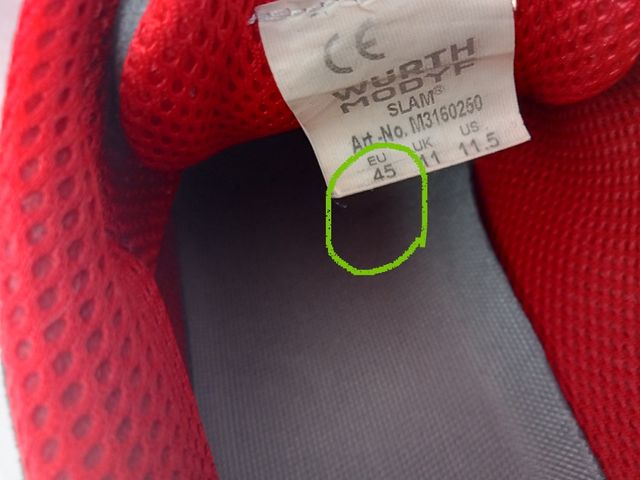 zapatos de seguridad talla 45