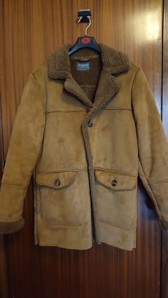 Abrigo camel borreguito hombre Atmosphere talla S