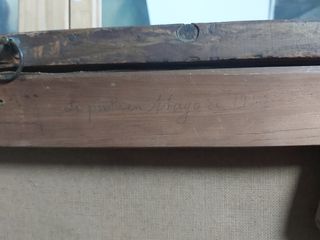 cuadro antiguo oleo cristo eucarístico