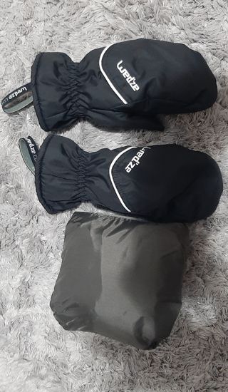 manoplas nieve t/ 6 + pantalón impermeable  t/ 12