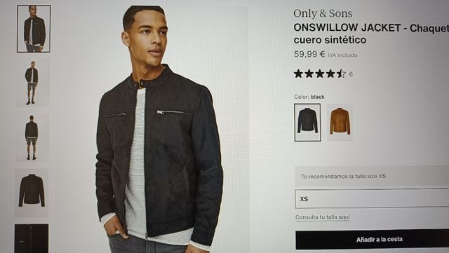 Chaqueta de cuero (imitación) Only y Sons