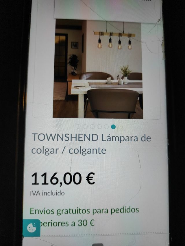 Lampara de colgar 4 llamas