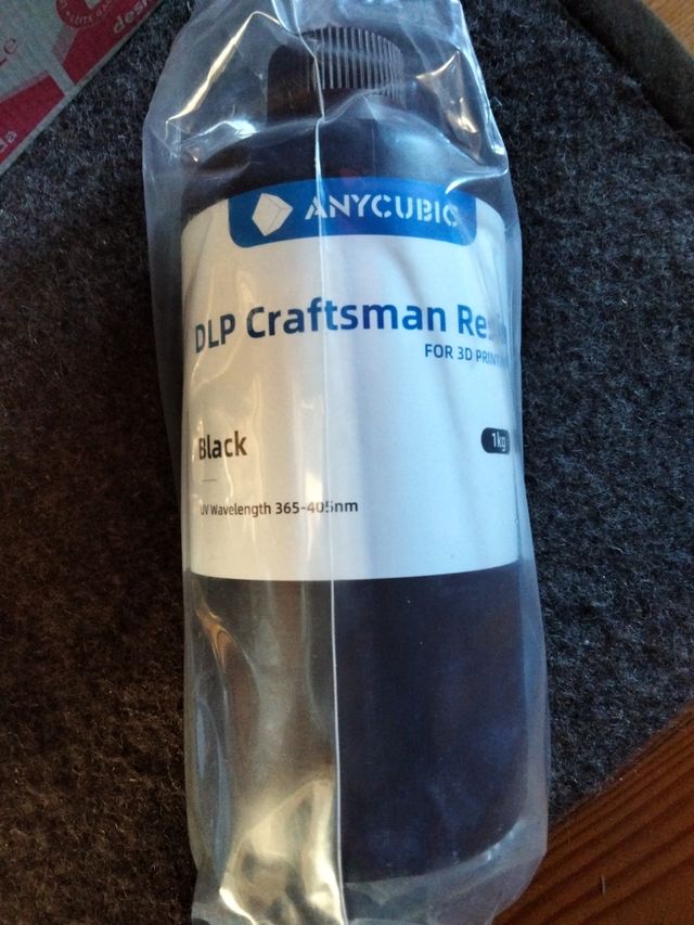 DLP craftsman resin for 3d printing black