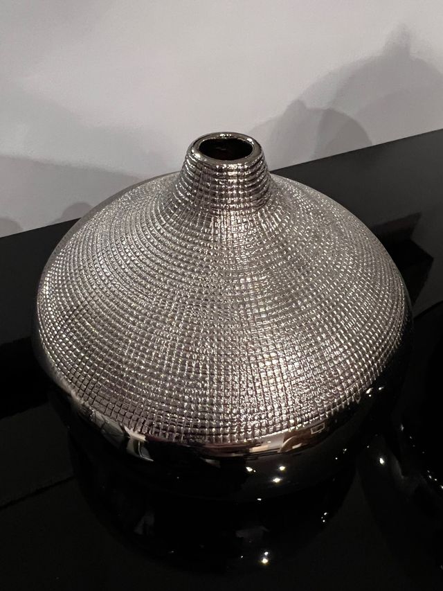 Jarrones de deforacion plateados Maisson du monde