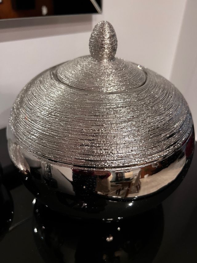 Jarrones de deforacion plateados Maisson du monde