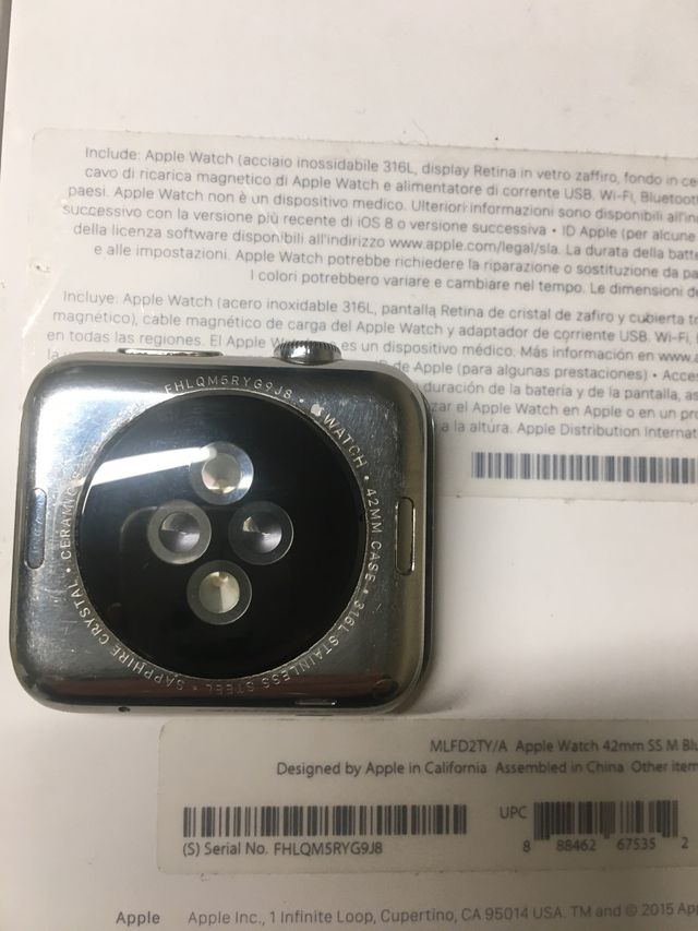 Apple Watch 42mm Acero inox (1a generación)