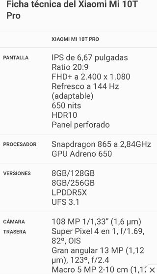 Xiaomi MI 10T pro 5G