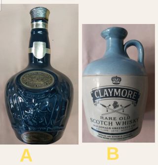 2 whisky da collezione senza contenuto