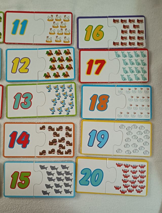 Puzzle números de madera