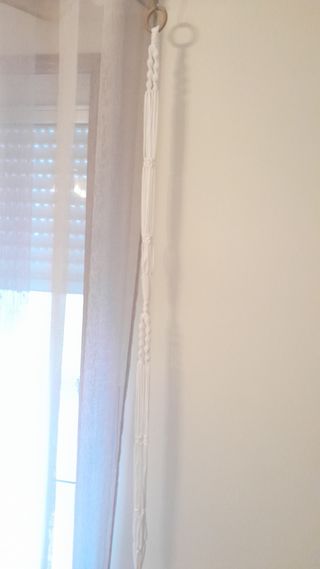 Duplo suporte para vasos em macramé