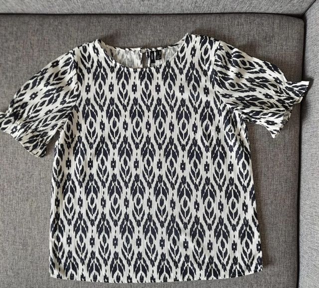 Casacca-T shirt Vero Moda bianca e blu