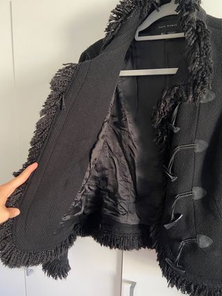 Chaqueta mujer entallada negra