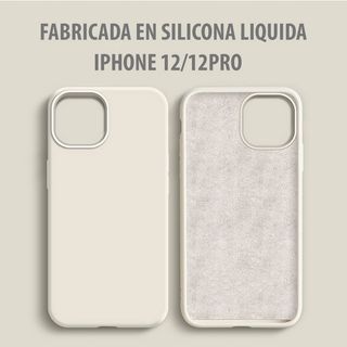FUNDA BLANCA PARA IPHONE 12/12 PRO con logo