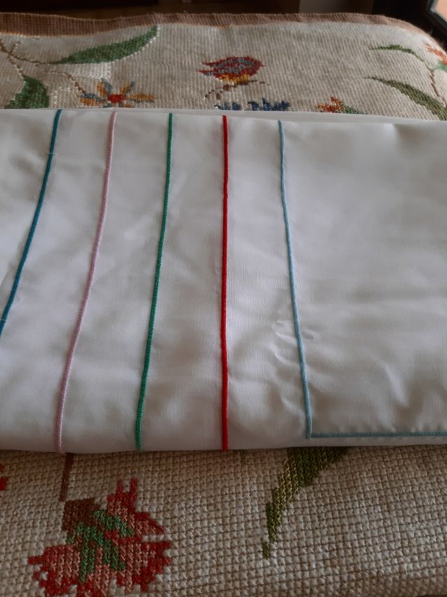 sabana encimera bordada