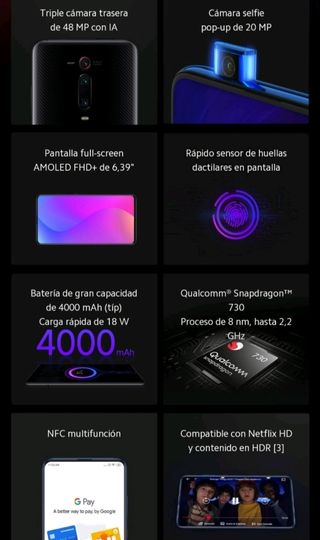 Xiaomi mi 9t rojo fuego 6gbRam y 128 gb