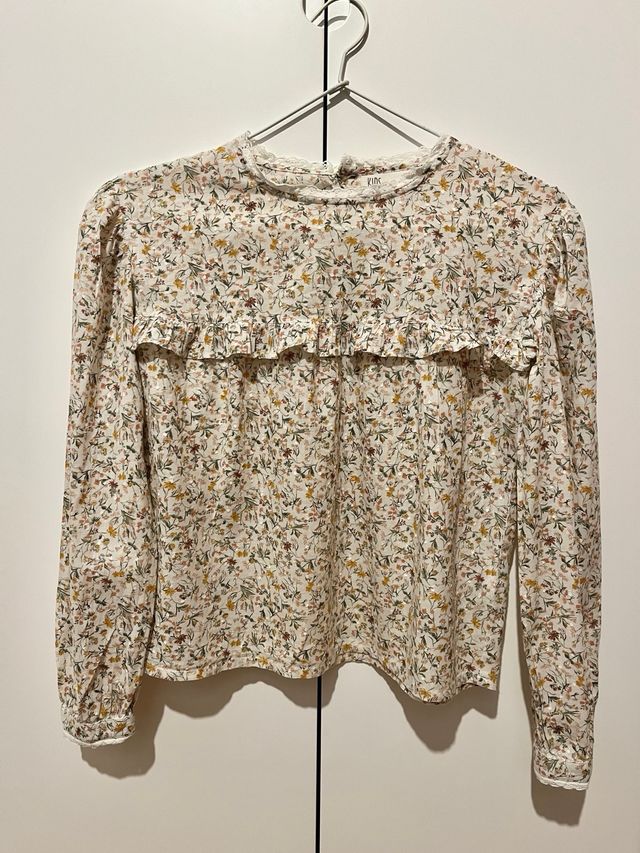 Blusa de flores niña talla 11-12 El corte ingles