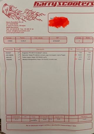 Retrovisor Vespa PX redondo cromado Piaggio