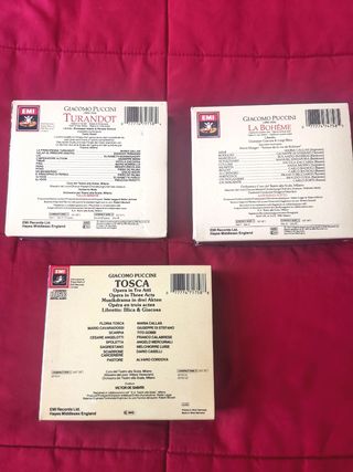 Maria Callas, operas la Boheme, Tosca y Turandot