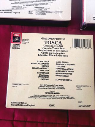 Maria Callas, operas la Boheme, Tosca y Turandot