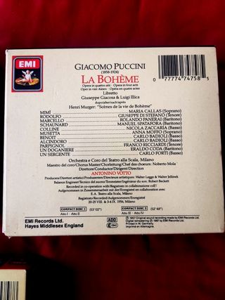 Maria Callas, operas la Boheme, Tosca y Turandot