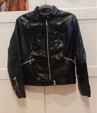 cazadora biker simil piel