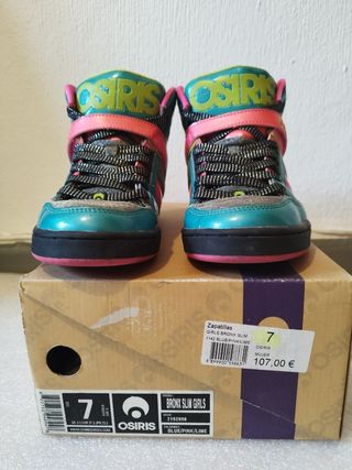 Osiris Bronx Slim Girls Blue/Pink/Lime