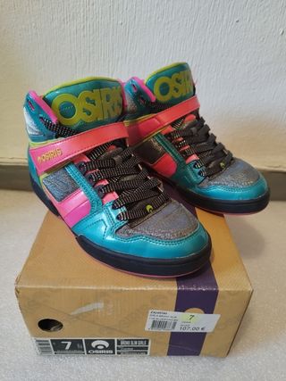 Osiris Bronx Slim Girls Blue/Pink/Lime