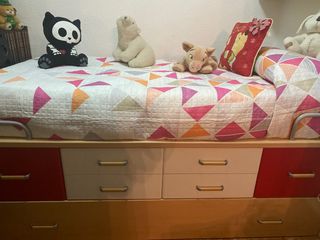 Cama nido,con cajones,escritorio,zapatero y mesita
