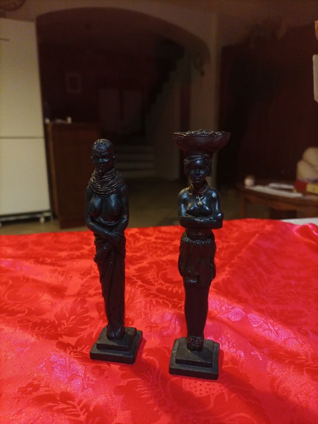 statuine decorative in resina africane