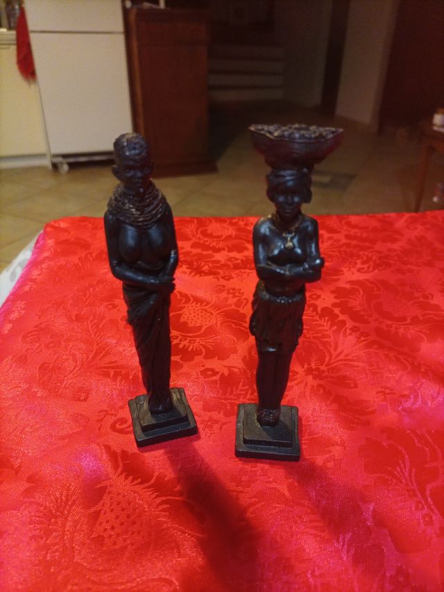statuine decorative in resina africane
