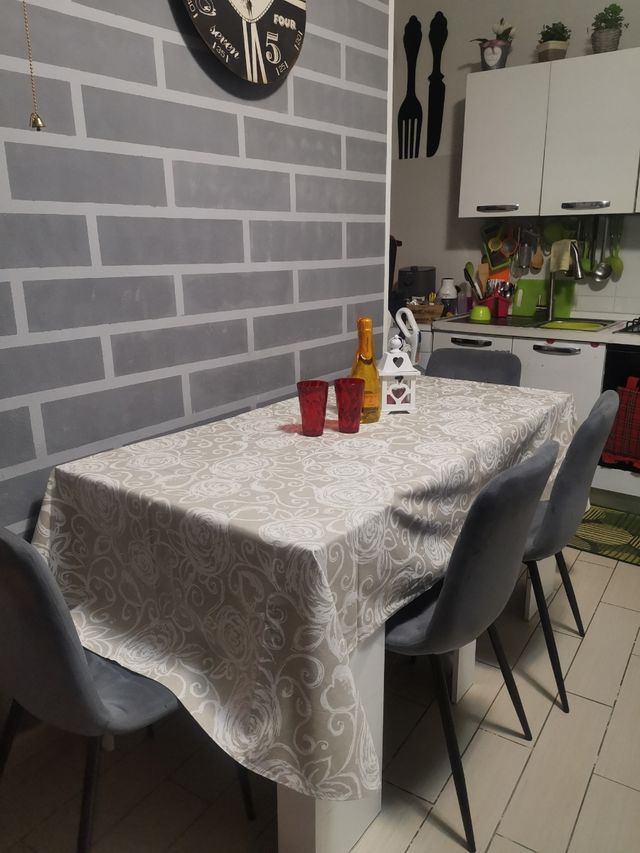 Tovaglia Miros Rose bianche..