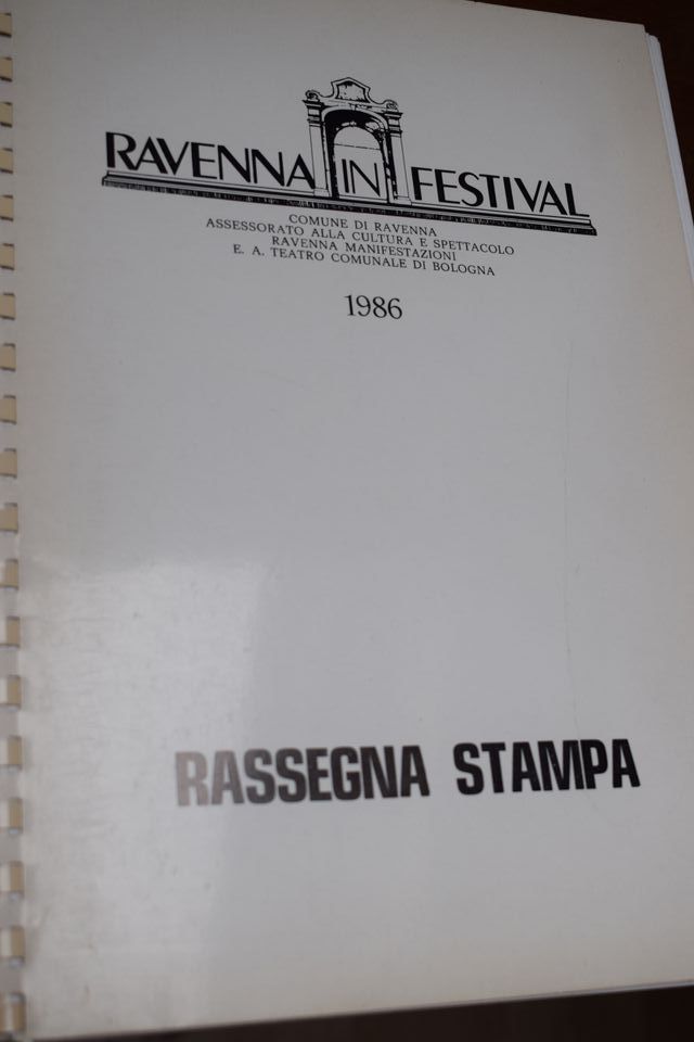 RARO Rassegna stampa Ravenna in Festival 1986