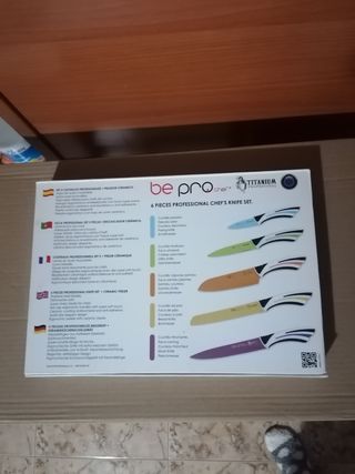 pro-Chef 6 piezas  TITANIUM profesionales Nuevos