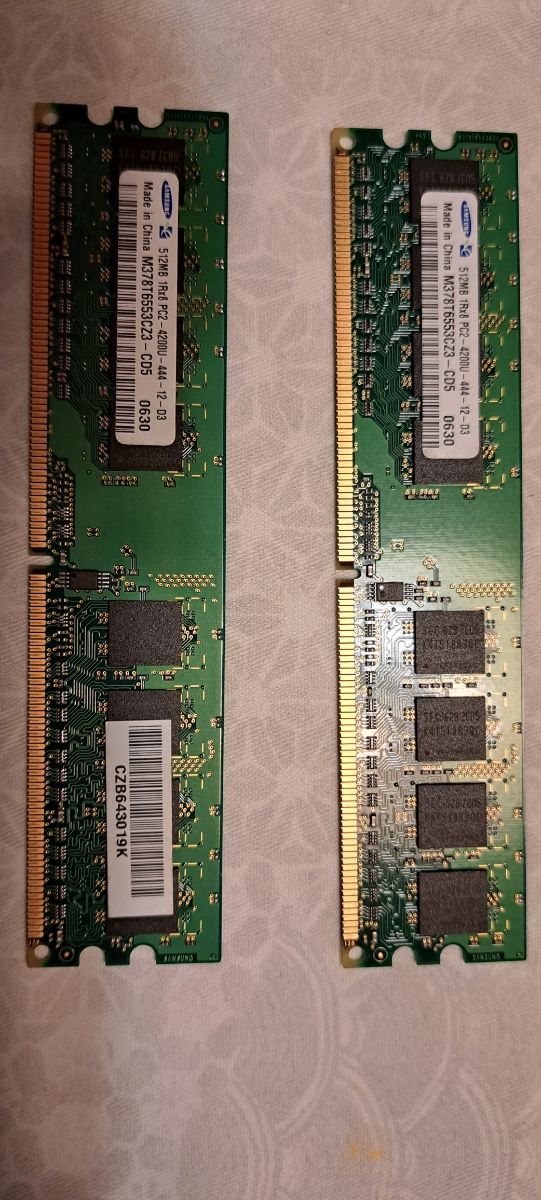 Memorias Samsung 512 MB