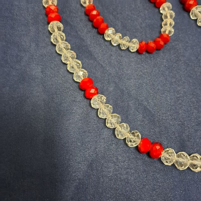 Parure in cristallo e agata rossa