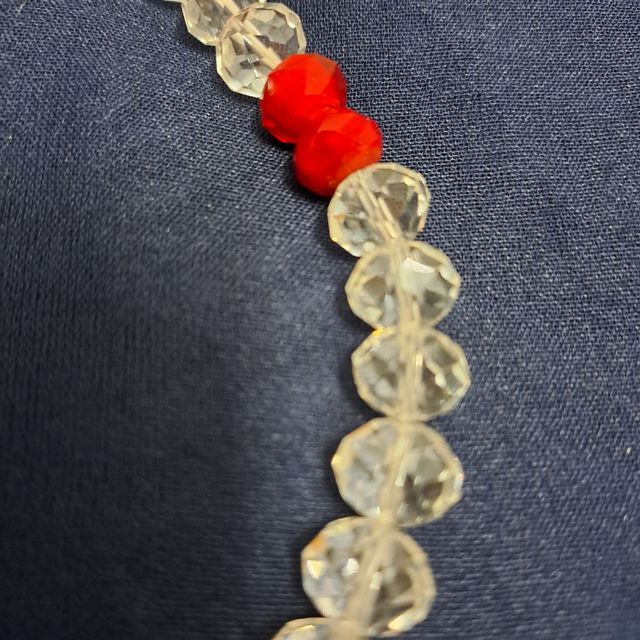 Parure in cristallo e agata rossa