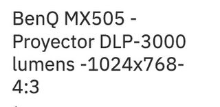 Oportunidad !! Se vende Proyector Benq Mx 505