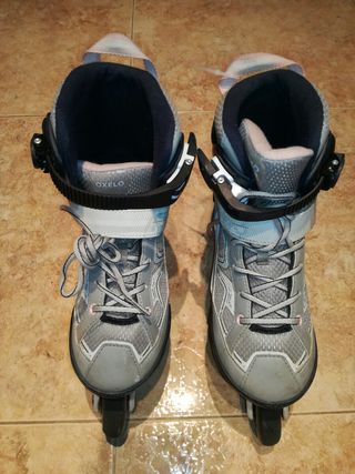 Patines grises poco uso talla 32 33 34 y 35