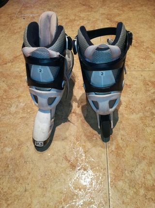 Patines grises poco uso talla 32 33 34 y 35