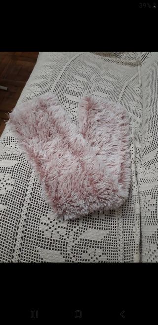 bufanda pañuelo de pelo rosa