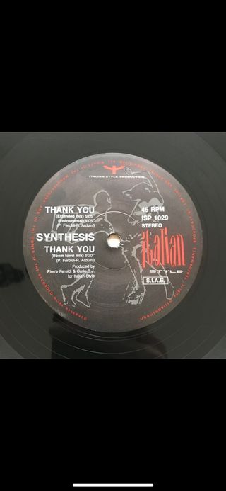 VINILO SYNTHESIS 1990 EDICIÓN ITALIANA!!