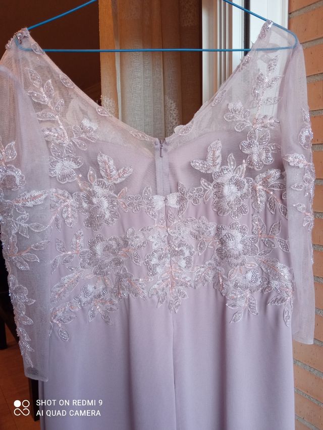 vestido de madrina/fiesta y tocado