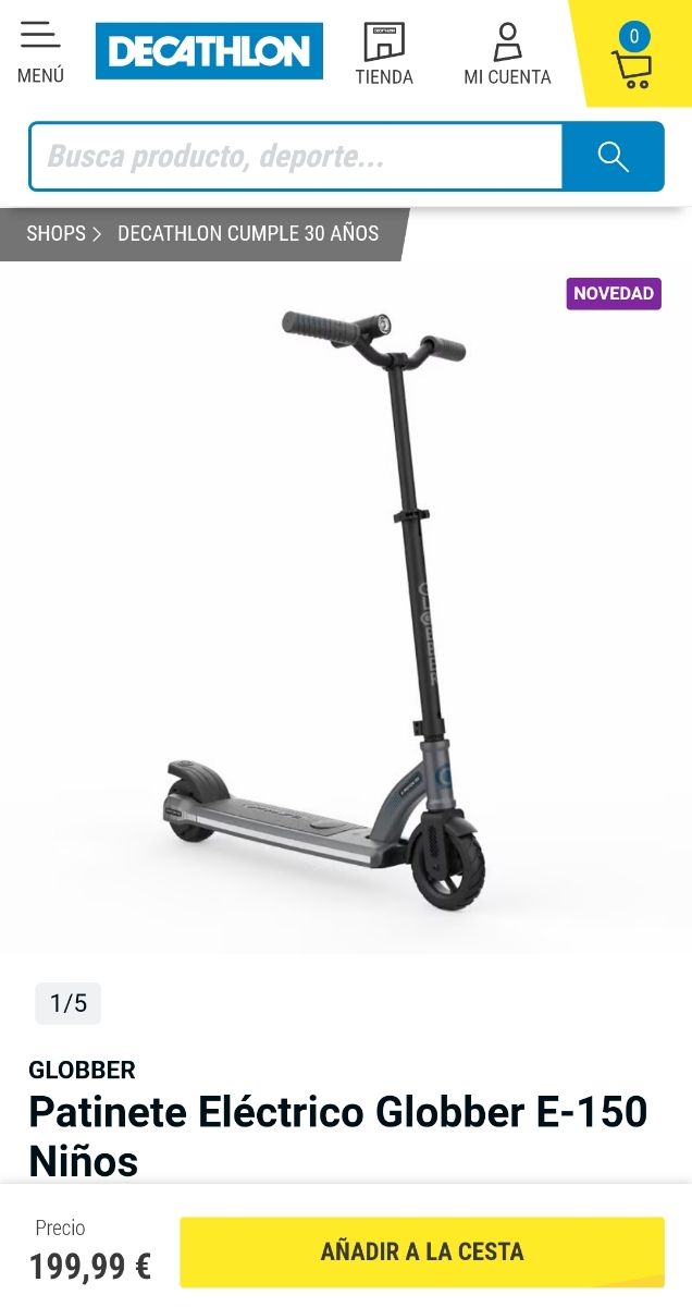 patinete eléctrico gloober 