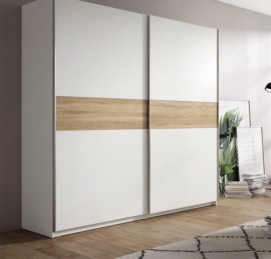 Armario Ropero De 200 Cm Con Puertas Correderas Winter – Entrega A Domicilio, Color Roble