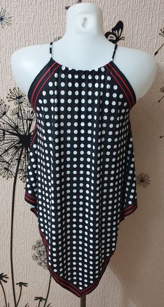 Top halter de lunares