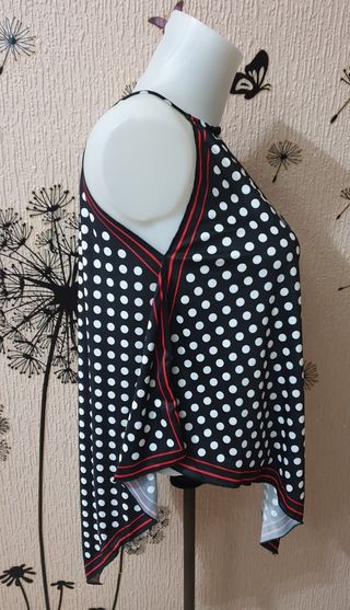Top halter de lunares